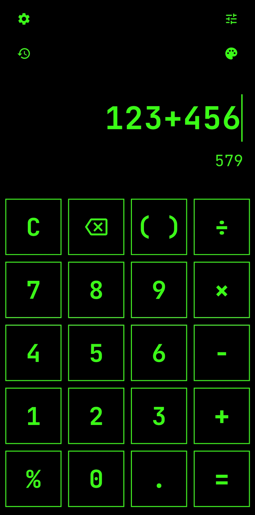 Themed Calculator Terminal theme
