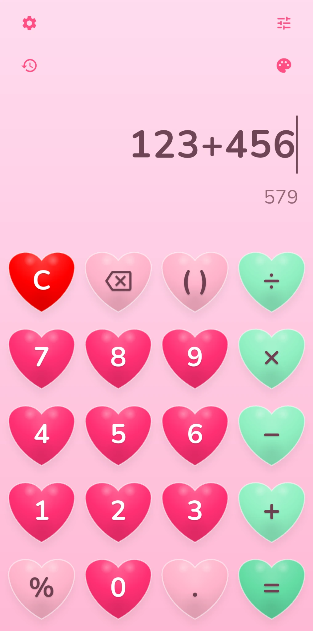 Themed Calculator theme selection screen